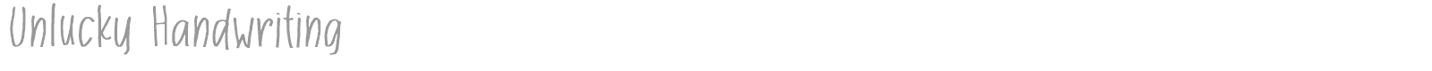 Unlucky Handwriting font preview